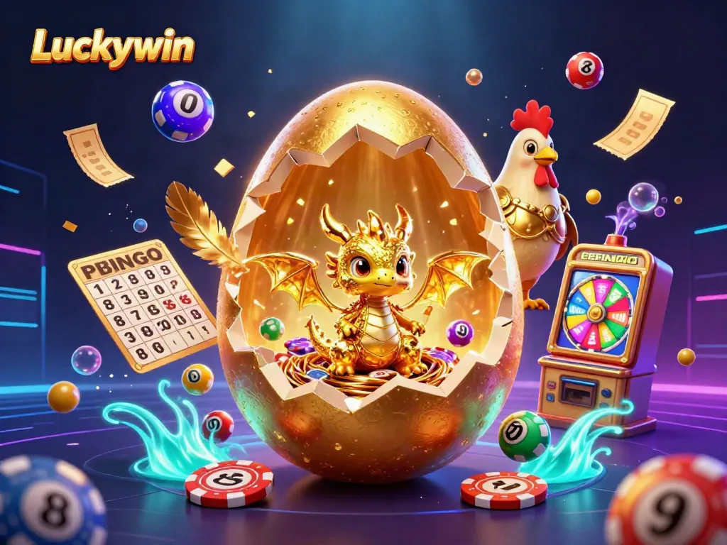 Experience the exciting world of Luckywin with a dynamic 3D representation of its vibrant games and characters.